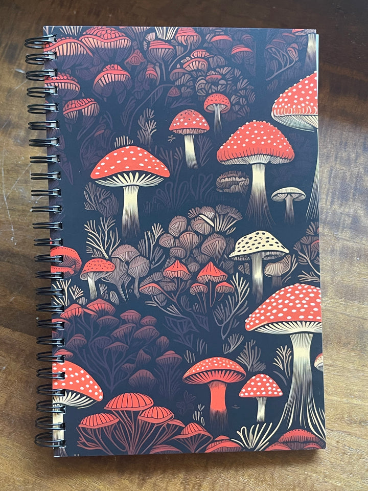 Red Mushrooms notebook