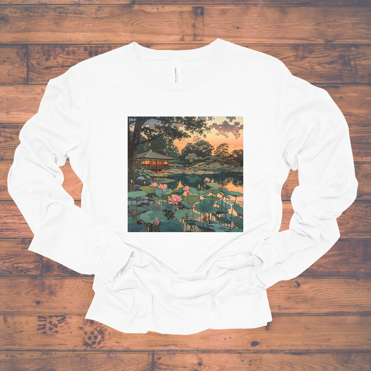 Japanese Woodblock long sleeve tee