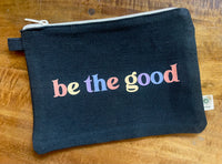 Be The Good zippered hemp pouch (black)