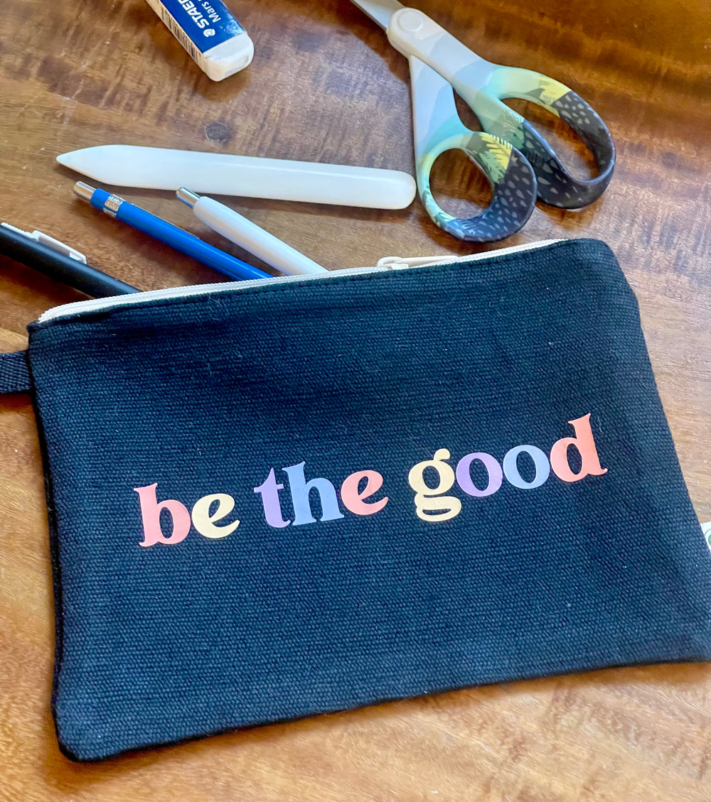 Be The Good zippered hemp pouch (black)