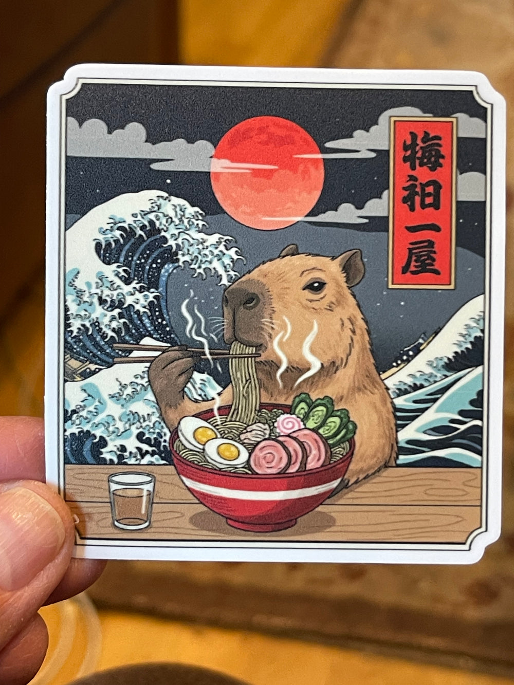 Capybara Ramen sticker