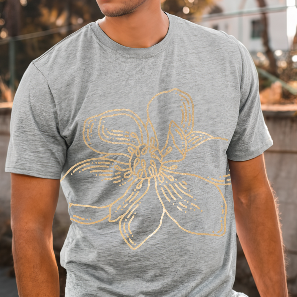Golden Flower short sleeve tee