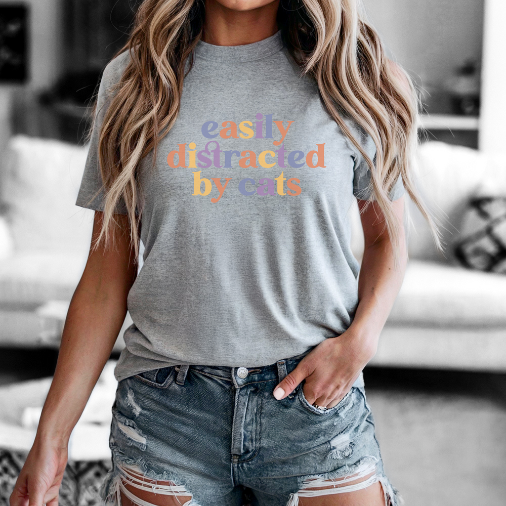 Easily Distracted By Cats short sleeve tee