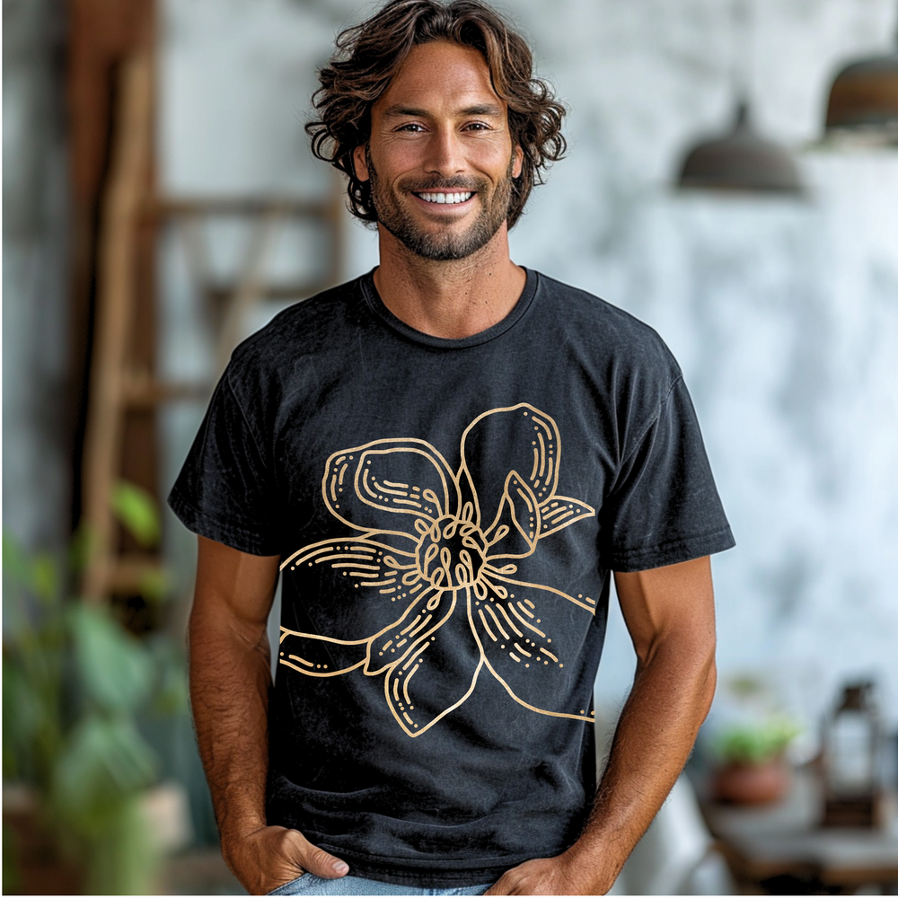 Golden Flower short sleeve tee