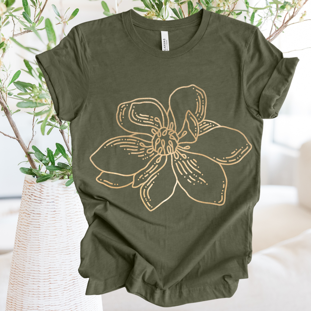 Golden Flower short sleeve tee