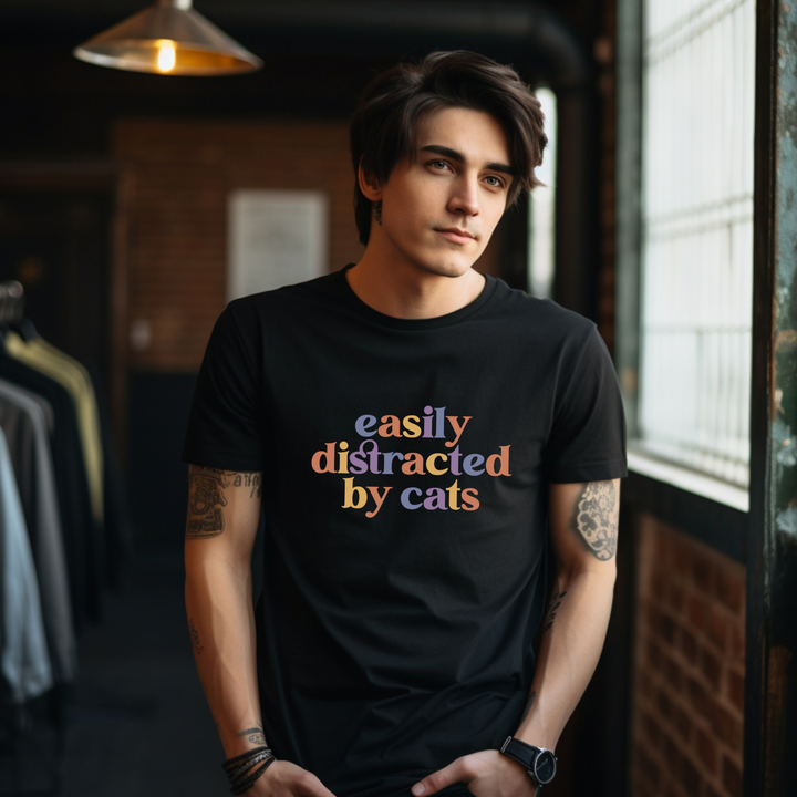 Easily Distracted By Cats short sleeve tee