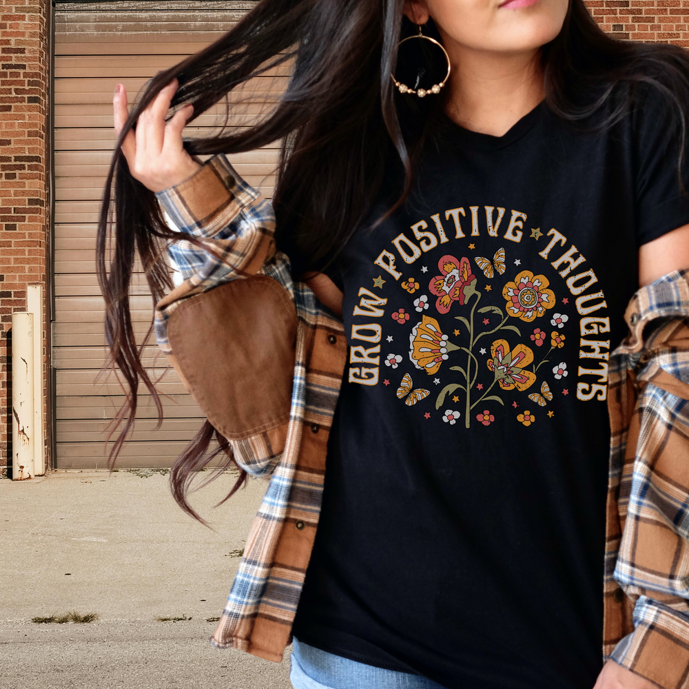 Grow Positive Thoughts short sleeve tee