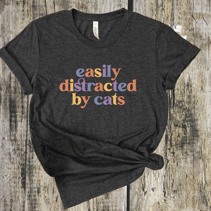 Easily Distracted By Cats short sleeve tee