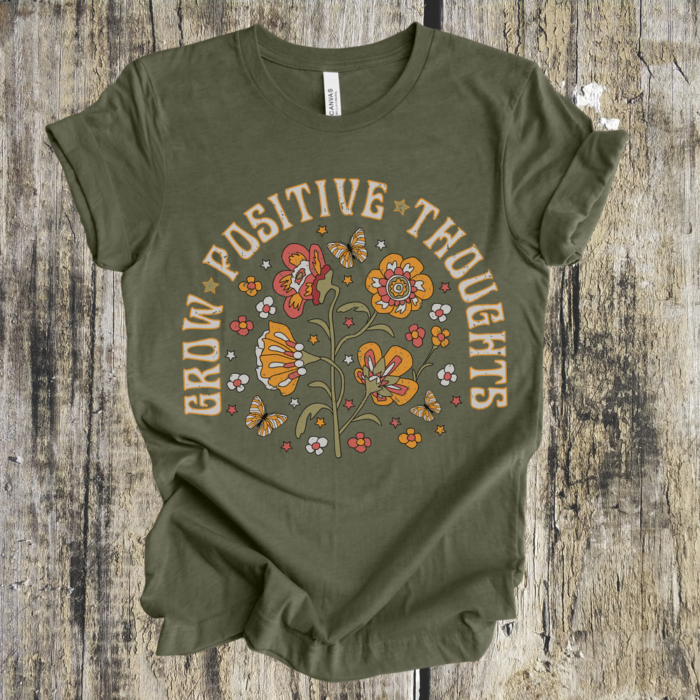 Grow Positive Thoughts short sleeve tee