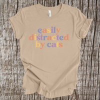 Easily Distracted By Cats short sleeve tee