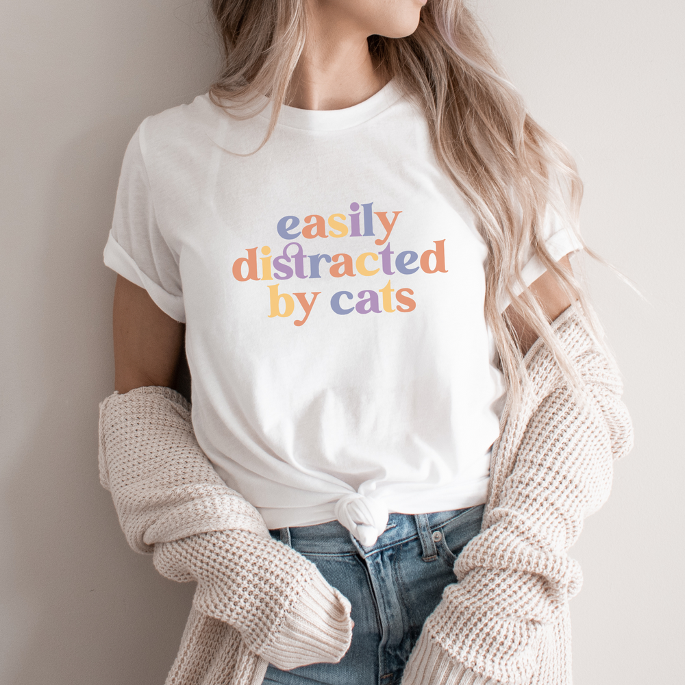 Easily Distracted By Cats short sleeve tee