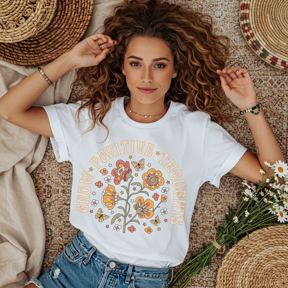 Grow Positive Thoughts short sleeve tee