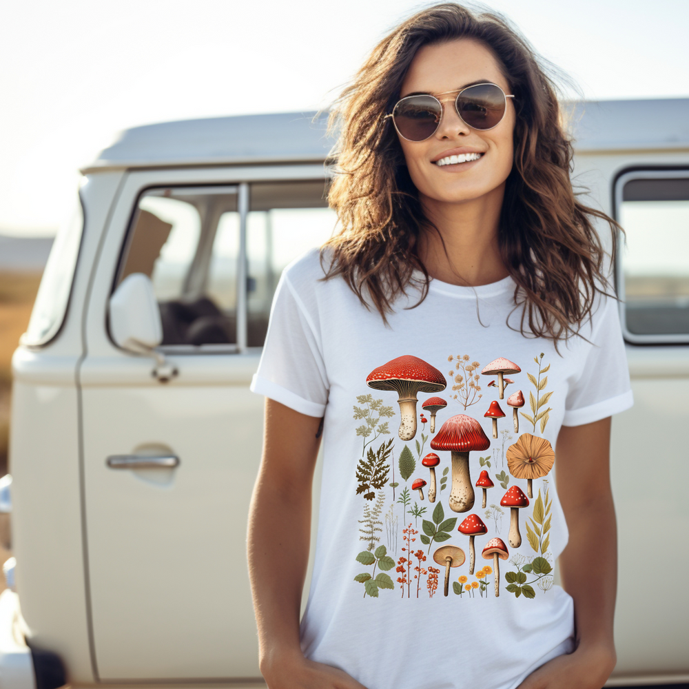 Vintage Mushrooms short sleeve tee