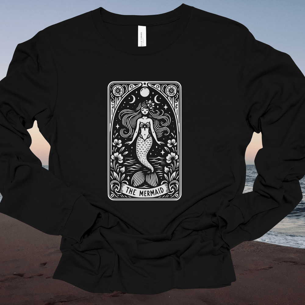 Mermaid Tarot Card long sleeve tee
