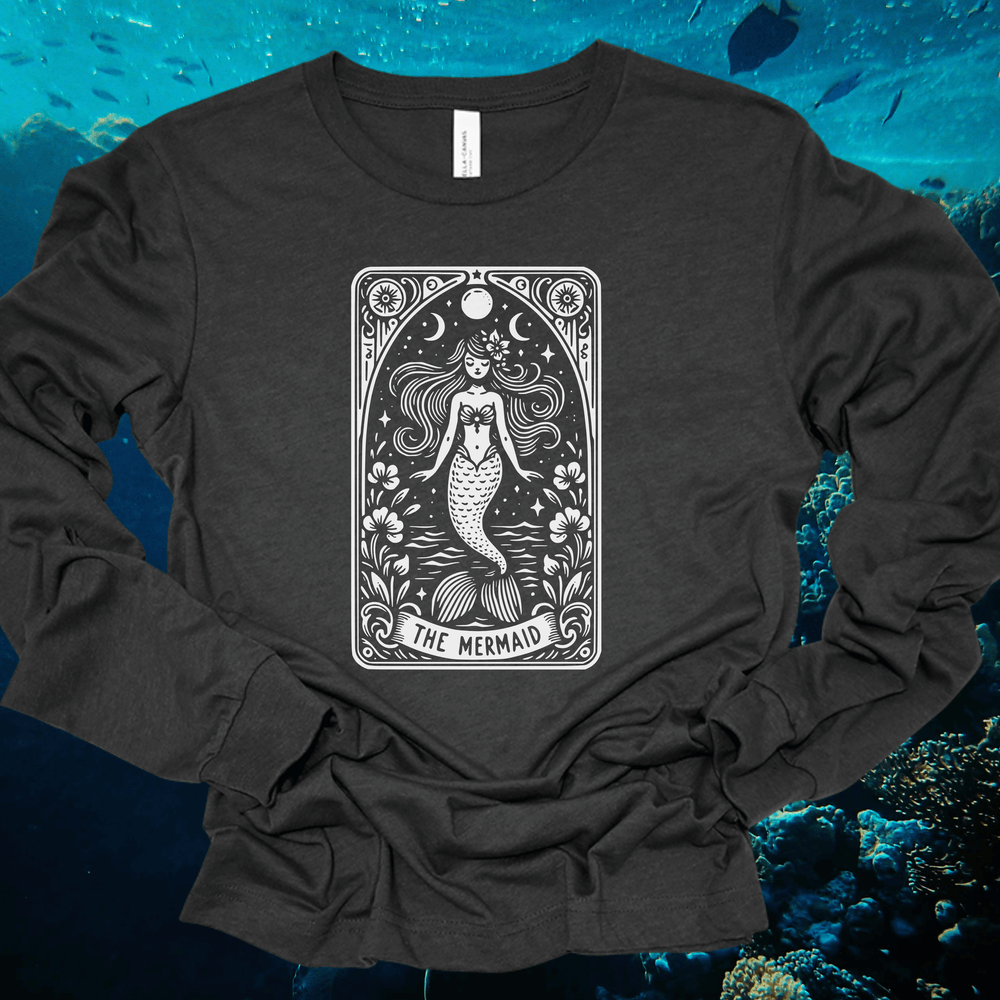 Mermaid Tarot Card long sleeve tee