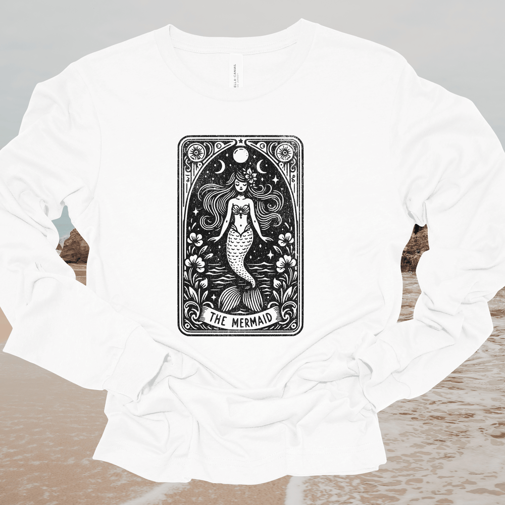Mermaid Tarot Card long sleeve tee