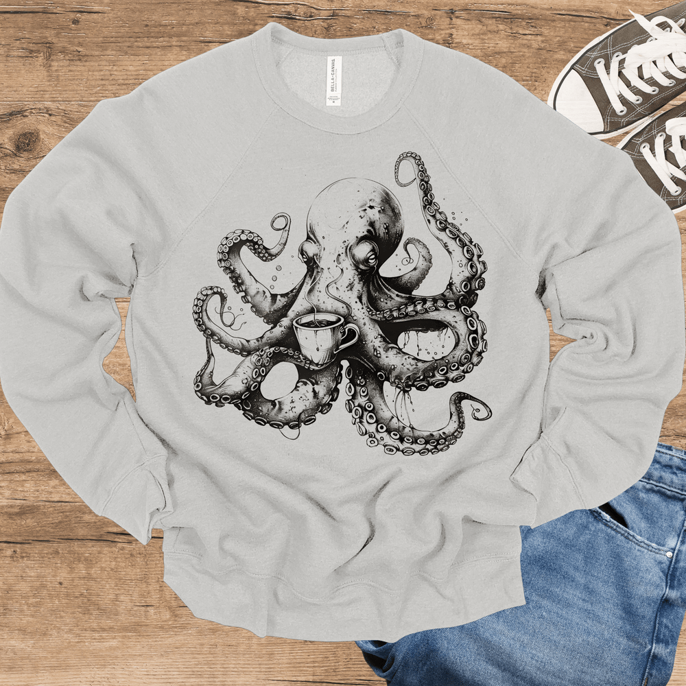 Octopus Coffee light-weight sweatshirt crew neck