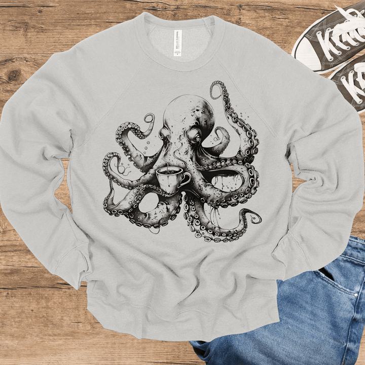 Octopus Coffee light-weight sweatshirt crew neck