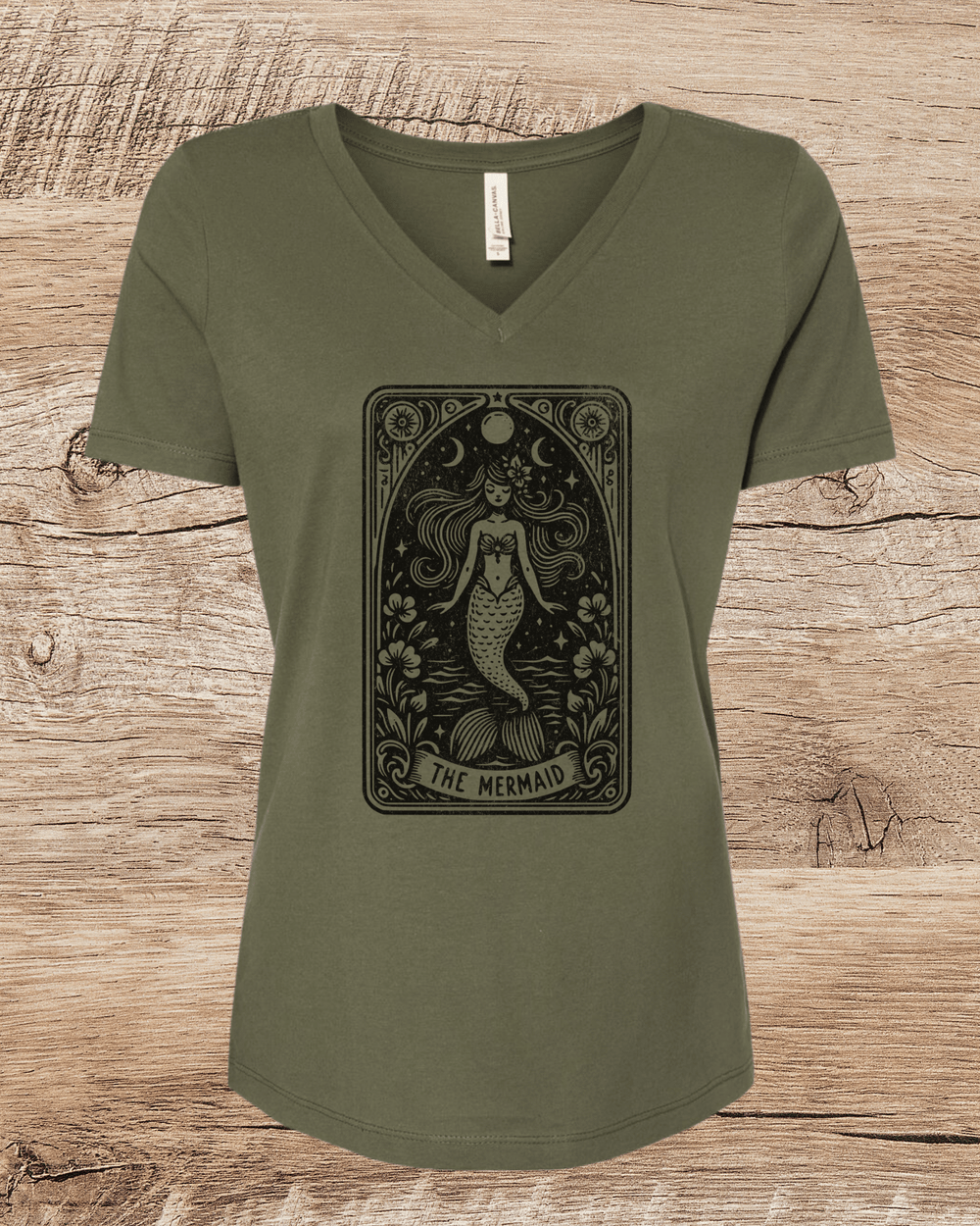 Mermaid Tarot short sleeve V-neck tee