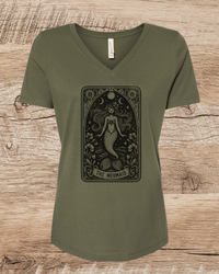 Mermaid Tarot short sleeve V-neck tee