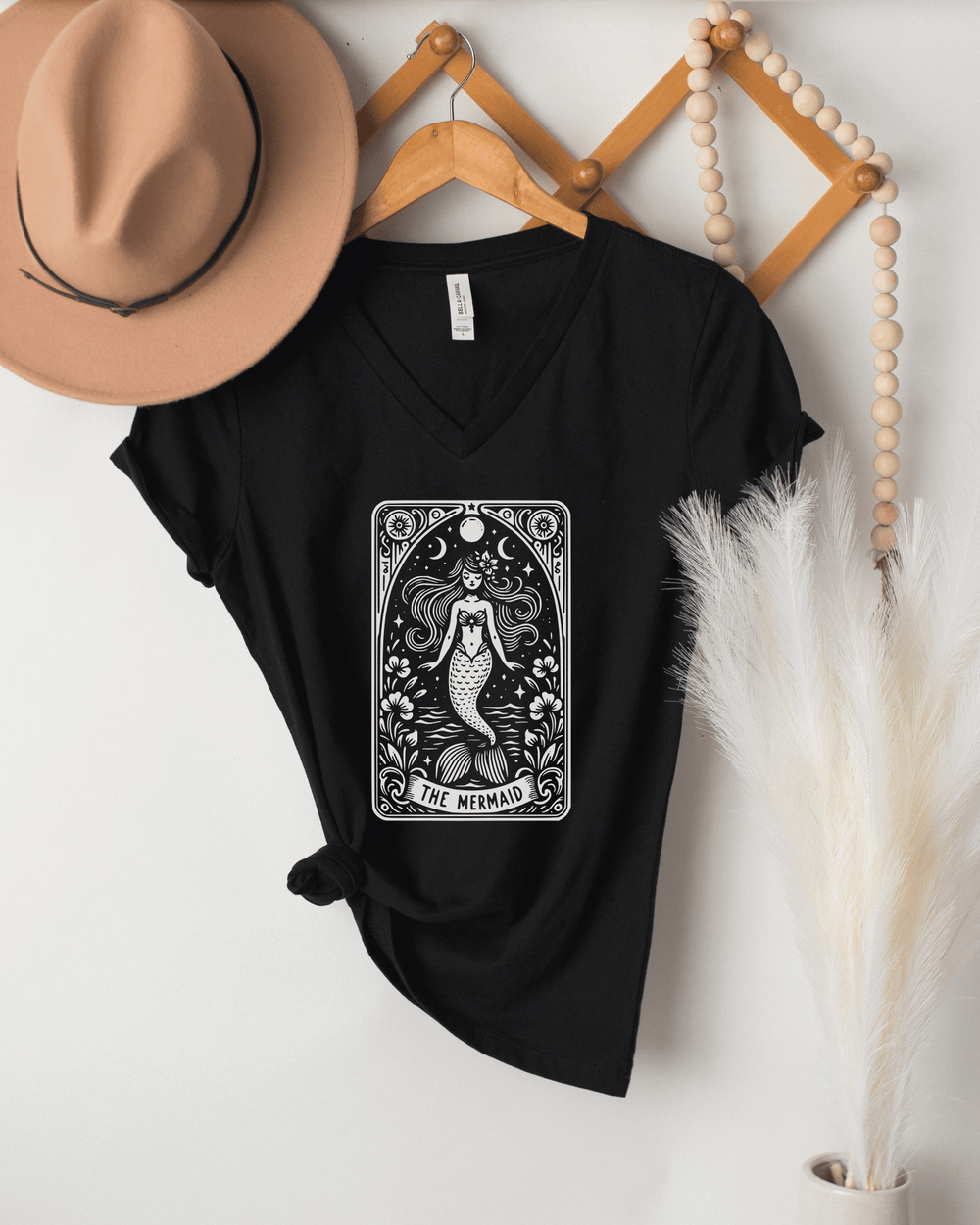 Mermaid Tarot short sleeve V-neck tee
