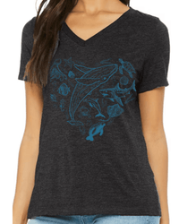 Sealife short sleeve V-neck tee