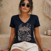 Golden Moth women's relaxed fit short sleeve V-neck tee