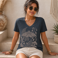 Golden Moth women's relaxed fit short sleeve V-neck tee