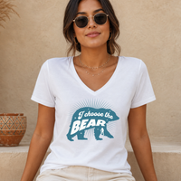 I Choose The Bear women's relaxed fit short sleeve V-neck tee