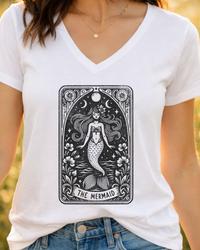 Mermaid Tarot short sleeve V-neck tee
