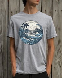 Retro Blue Surf short sleeve tee