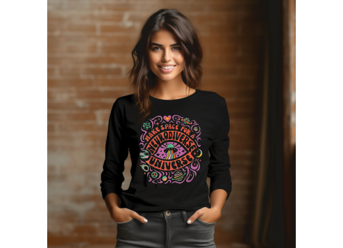 Make Space For A Neurodiverse Universe long sleeve tee