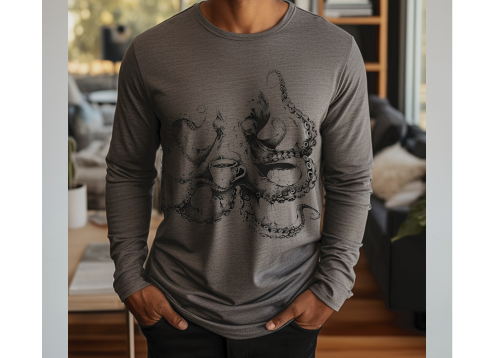 Octopus Coffee long sleeve tee