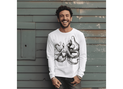 Octopus Coffee long sleeve tee