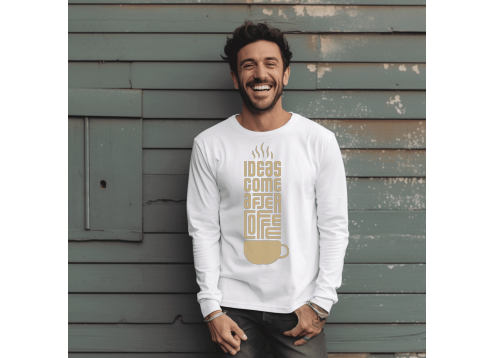 Ideas Come After Coffee long sleeve tee