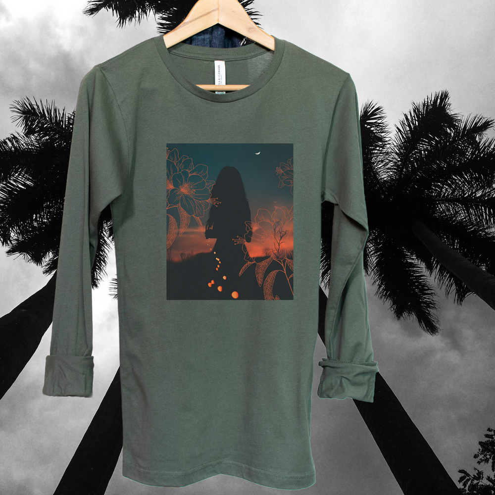 Moonflower Woman long sleeve tee