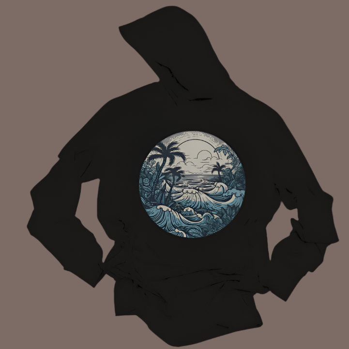 Retro Blue Surf hoodie