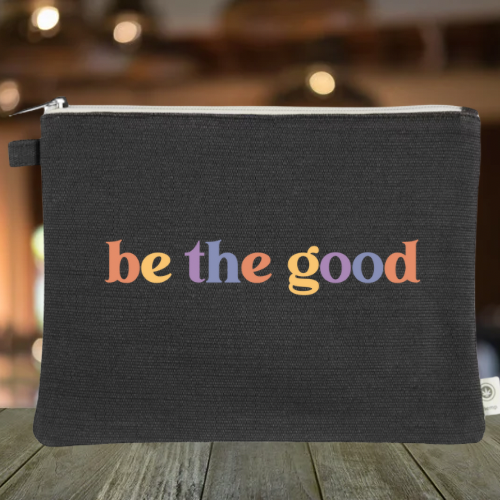 Be The Good zippered hemp pouch (black)