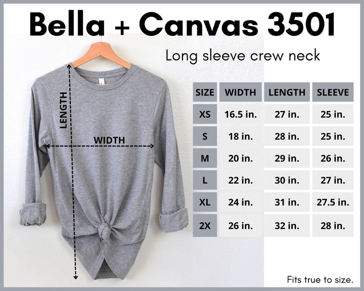 Shirt sizing specs.
