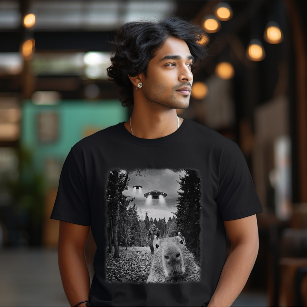Capybara UFO Bigfoot crew neck short sleeve tee
