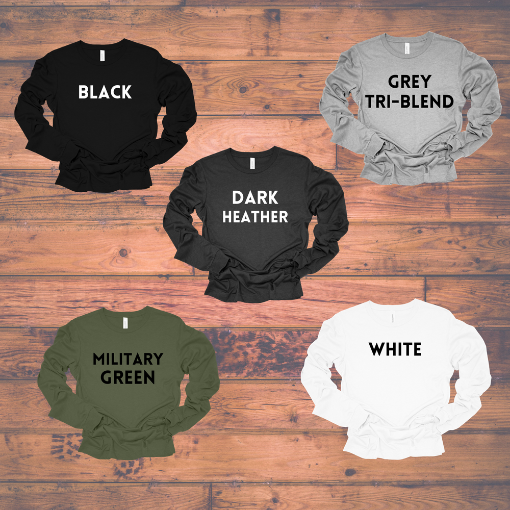 Shirt color options.