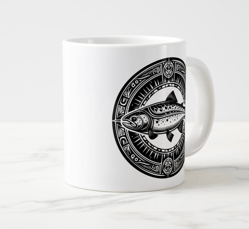 Tribal Salmon jumbo mug