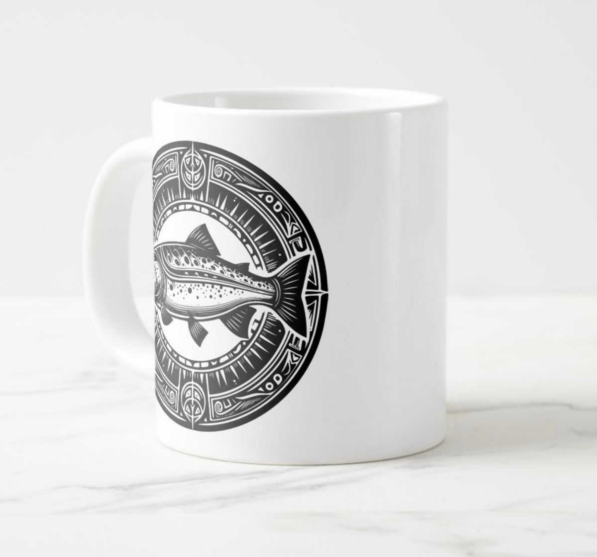 Tribal Salmon jumbo mug