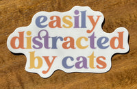 Easily Distracted By Cats sticker