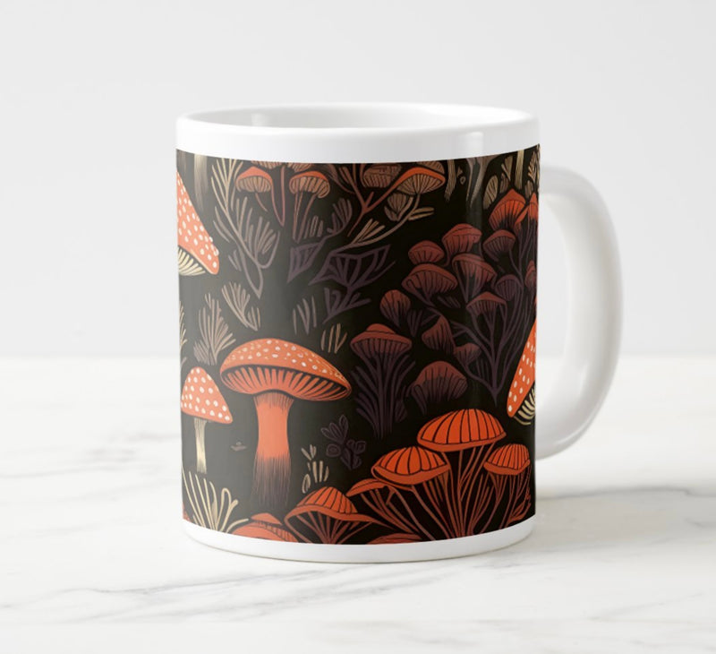 Red Mushrooms jumbo mug