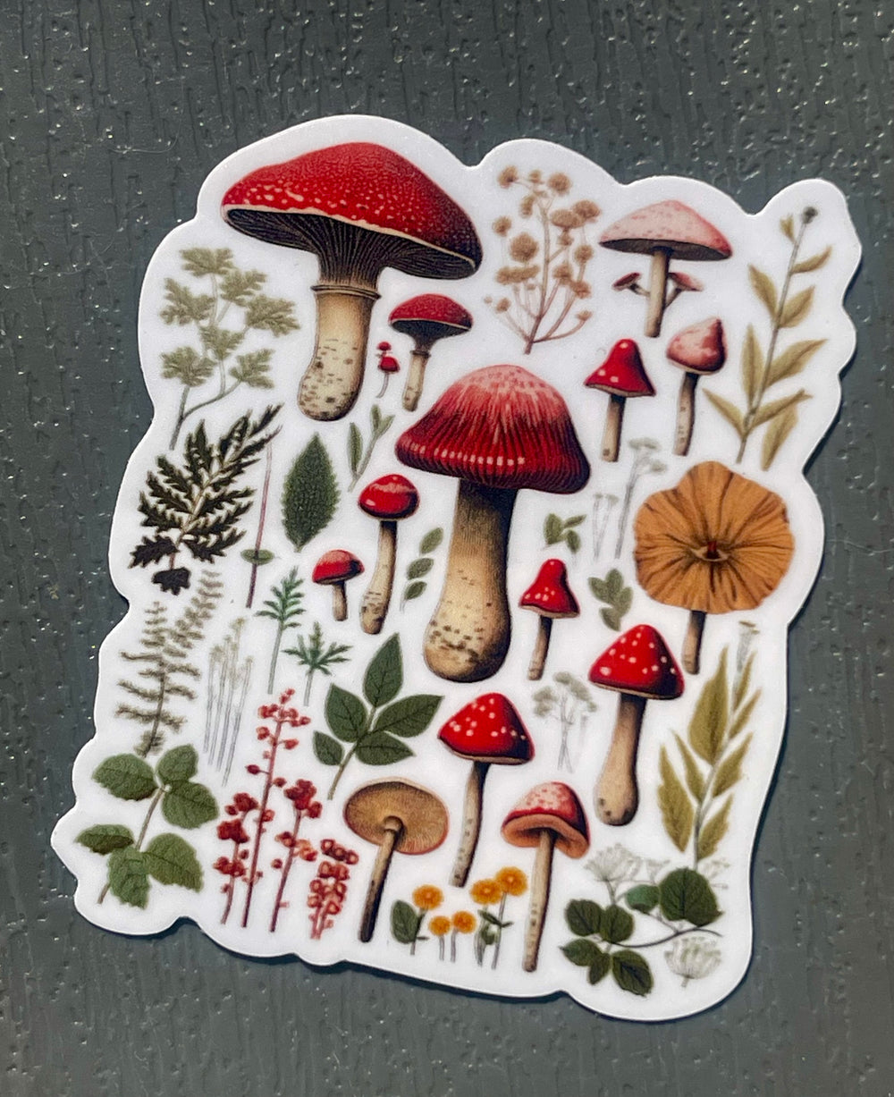 Vintage Mushrooms sticker