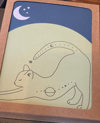 Cosmic Cat and Moon card