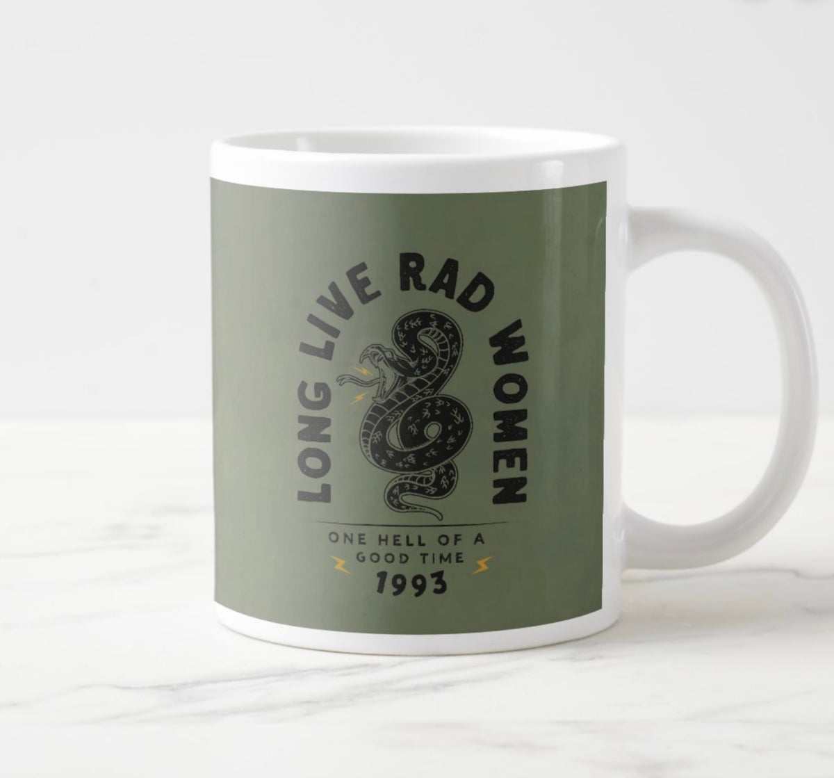 Long Live Rad Women jumbo mug