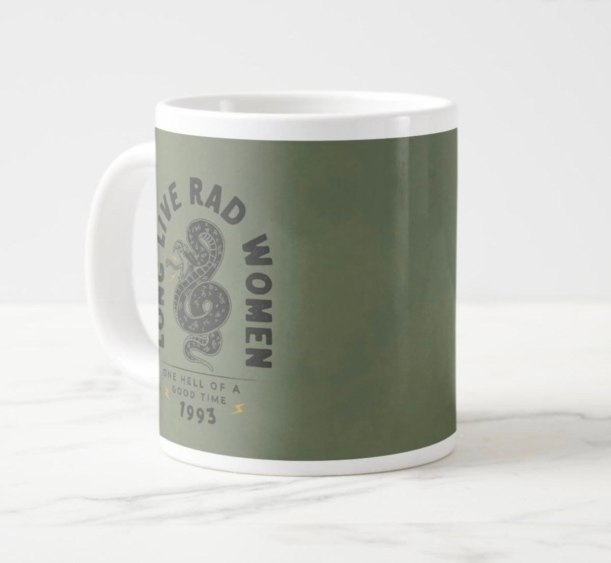 Long Live Rad Women jumbo mug