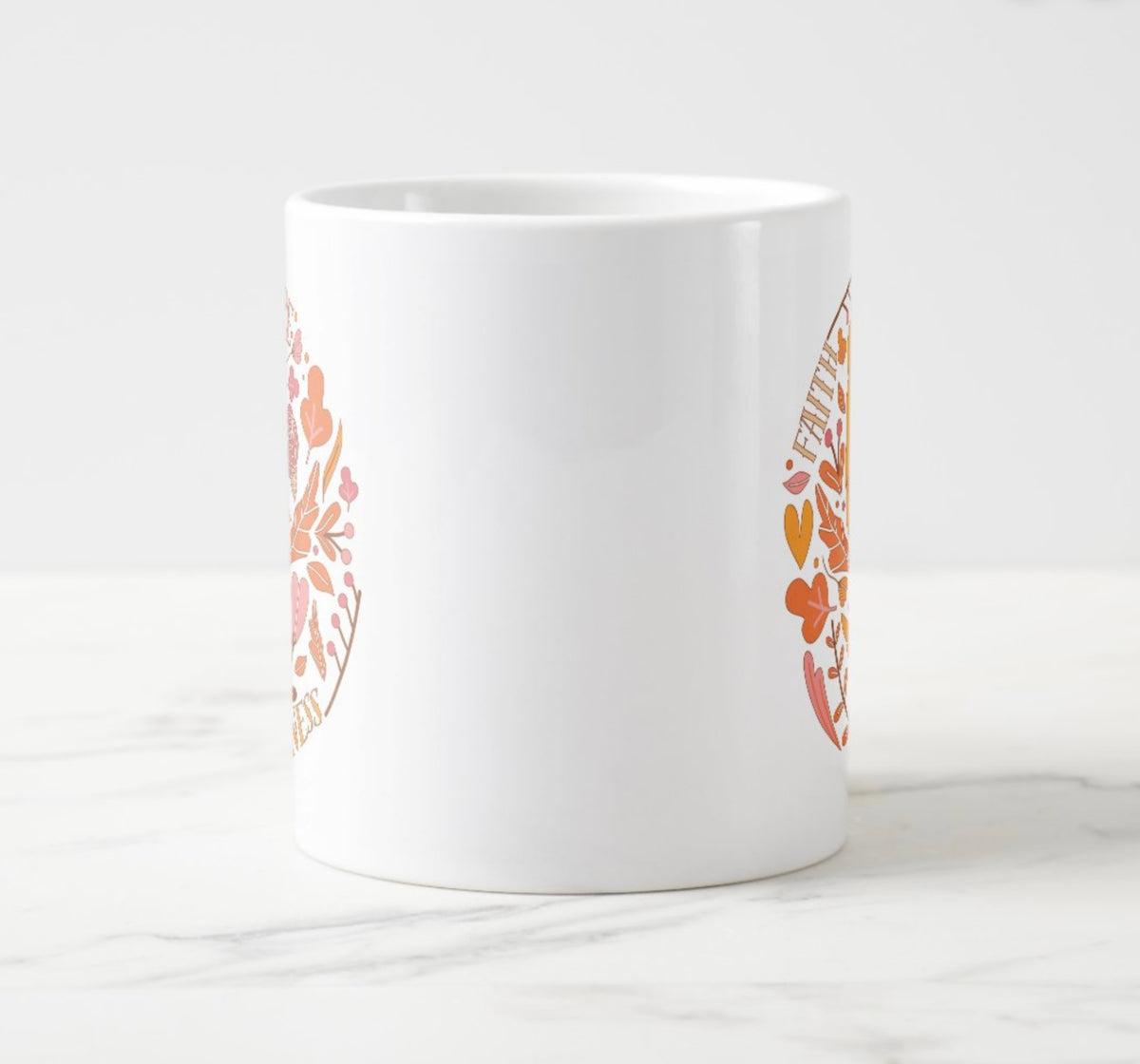 Love Faith Hope Dove jumbo mug